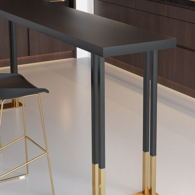 Glam Bar Height Table Solid Wood Top Bistro Bar Table for Patio Use Clearhalo 'Bar Furniture' 'Bar Tables' 'bar_tables' 'furn' 'furn_bar_tables' 'Furniture' 'Kitchen & Dining Furniture' 6474147