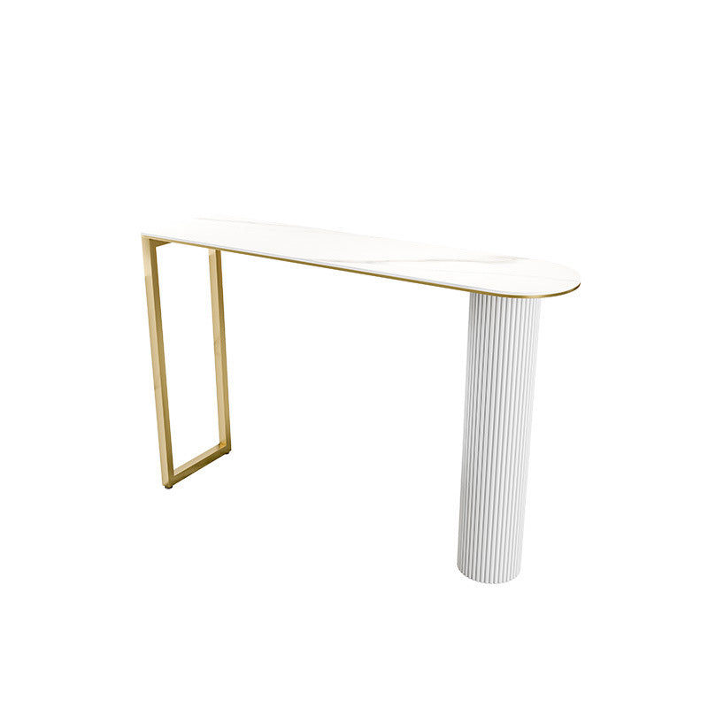 Stone Top Table Modern Style Bistro Pub Table for Dining Room