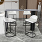 Stone Top Table Modern Style Bistro Pub Table for Dining Room