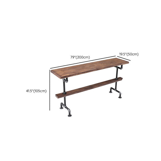 Tavolo da tavolo da barra industriale in legno massiccio tavolo da pub per bistrot per l'uso del patio