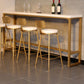 Table de bistro à hauteur de bar Glam avec plateau en bois massif pour utilisation en terrasse