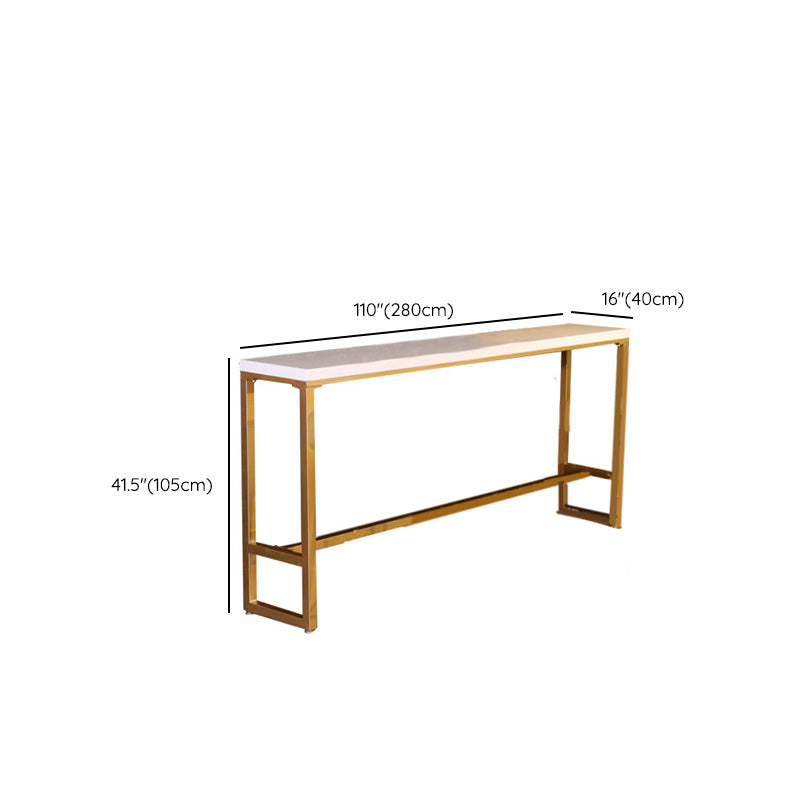 Table de bistro à hauteur de bar Glam avec plateau en bois massif pour utilisation en terrasse