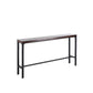 Mesa de altura de barra industrial Mesa de bar de bistró con tapa de madera maciza con base de metal