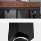 Mesa de altura de barra industrial Mesa de bar de bistró con tapa de madera maciza con base de metal