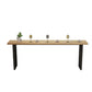 Mesa moderna de altura de barra, mesa de Pub Bistro con tapa de madera maciza para sala de estar