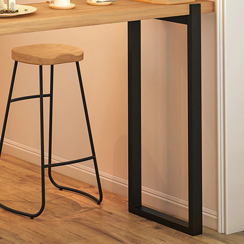 Modern Bar Height Table Solid Wood Top Bistro Bar Table for Patio Use Clearhalo 'Bar Furniture' 'Bar Tables' 'bar_tables' 'furn' 'furn_bar_tables' 'Furniture' 'Kitchen & Dining Furniture' 6474304