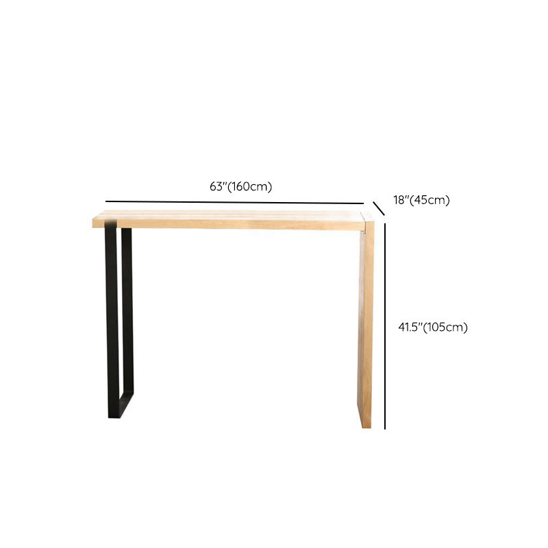 Modern Bar Height Table Solid Wood Top Bistro Bar Table for Patio Use Clearhalo 'Bar Furniture' 'Bar Tables' 'bar_tables' 'furn' 'furn_bar_tables' 'Furniture' 'Kitchen & Dining Furniture' 6474309