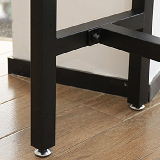 Industrial Bar Height Table Solid Wood Top Bistro Table with Black Base Clearhalo 'Bar Furniture' 'Bar Tables' 'bar_tables' 'furn' 'furn_bar_tables' 'Furniture' 'Kitchen & Dining Furniture' 6474338