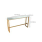 Glam Bar Height Table Faux Marble Top Bistro Table for Patio Use