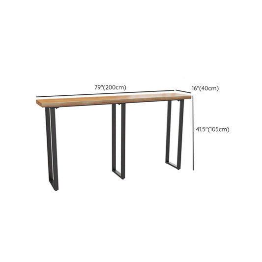 Industriële barhoogtetafel vaste houten top bistro tafel voor patio -gebruik