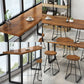 Industrial Bar Height Table Solid Wood Top Bistro Pub Table with Sled Base Clearhalo 'Bar Furniture' 'Bar Tables' 'bar_tables' 'furn' 'furn_bar_tables' 'Furniture' 'Kitchen & Dining Furniture' 6474392
