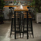 Rectangular Bar Height Table Black Legs and Metal Base Bar Table 94.5"L x 15.7"W x 41.3"H Without Chairs Clearhalo 'Bar Furniture' 'Bar Tables' 'bar_tables' 'furn' 'furn_bar_tables' 'Furniture' 'Kitchen & Dining Furniture' 6474490