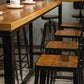 Rectangular Bar Height Table Black Legs and Metal Base Bar Table Clearhalo 'Bar Furniture' 'Bar Tables' 'bar_tables' 'furn' 'furn_bar_tables' 'Furniture' 'Kitchen & Dining Furniture' 6474491
