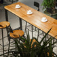Rectangular Bar Height Table Black Legs and Metal Base Bar Table Clearhalo 'Bar Furniture' 'Bar Tables' 'bar_tables' 'furn' 'furn_bar_tables' 'Furniture' 'Kitchen & Dining Furniture' 6474492