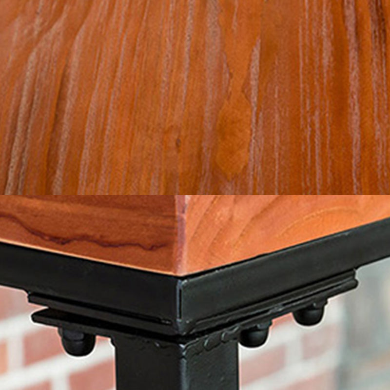 Rectangular Bar Height Table Black Legs and Metal Base Bistro Pub Table Clearhalo 'Bar Furniture' 'Bar Tables' 'bar_tables' 'furn' 'furn_bar_tables' 'Furniture' 'Kitchen & Dining Furniture' 6474509