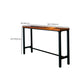 Rectangular Bar Height Table Black Legs and Metal Base Bistro Pub Table Clearhalo 'Bar Furniture' 'Bar Tables' 'bar_tables' 'furn' 'furn_bar_tables' 'Furniture' 'Kitchen & Dining Furniture' 6474520