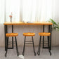 Rectangular Bar Height Table Black Legs and Metal Base Bar Table for Living Room 70.9"L x 15.7"W x 41.3"H Without Chairs Clearhalo 'Bar Furniture' 'Bar Tables' 'bar_tables' 'furn' 'furn_bar_tables' 'Furniture' 'Kitchen & Dining Furniture' 6474561