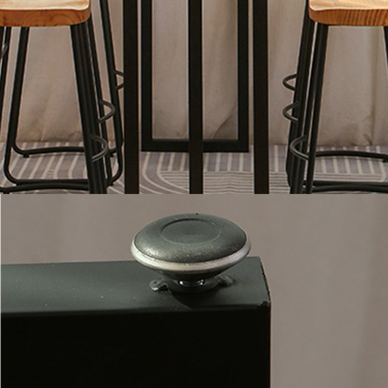 Rectangular Bar Height Table Black Legs and Metal Base Bar Table for Living Room Clearhalo 'Bar Furniture' 'Bar Tables' 'bar_tables' 'furn' 'furn_bar_tables' 'Furniture' 'Kitchen & Dining Furniture' 6474567