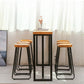 Rectangular Bar Height Table Black Legs and Metal Base Bar Table for Living Room Clearhalo 'Bar Furniture' 'Bar Tables' 'bar_tables' 'furn' 'furn_bar_tables' 'Furniture' 'Kitchen & Dining Furniture' 6474568