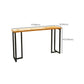 Rectangular Bar Height Table Black Legs and Metal Base Bar Table for Living Room Clearhalo 'Bar Furniture' 'Bar Tables' 'bar_tables' 'furn' 'furn_bar_tables' 'Furniture' 'Kitchen & Dining Furniture' 6474576