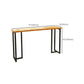 Rectangular Bar Height Table Black Legs and Metal Base Bar Table for Living Room Clearhalo 'Bar Furniture' 'Bar Tables' 'bar_tables' 'furn' 'furn_bar_tables' 'Furniture' 'Kitchen & Dining Furniture' 6474579