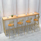 Modern Bar Height Table Solid Wood Top Bistro Bar Table for Dining Room
