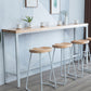Modern Bar Height Table Solid Wood Top Bistro Bar Table for Dining Room