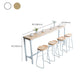 Modern Bar Height Table Solid Wood Top Bistro Bar Table for Dining Room