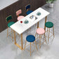 Table de pub de bistro de style glamour de table rectangulaire en bois pour utilisation sur patio