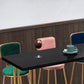 Table de pub de bistro de style glamour de table rectangulaire en bois pour utilisation sur patio