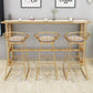 Modern Bar Height Table Faux Marble Top Bistro Table with Gold Base Clearhalo 'Bar Furniture' 'Bar Tables' 'bar_tables' 'furn' 'furn_bar_tables' 'Furniture' 'Kitchen & Dining Furniture' 6474644