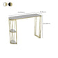Stone Top Bar Height Table Modern Style Bistro Pub Table with 2 Shelves Clearhalo 'Bar Furniture' 'Bar Tables' 'bar_tables' 'furn' 'furn_bar_tables' 'Furniture' 'Kitchen & Dining Furniture' 6474695