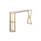 Faux Marble Bar Height Table Modern Style Bistro Pub Table with 2 Shelves White Without Chairs Clearhalo 'Bar Furniture' 'Bar Tables' 'bar_tables' 'furn' 'furn_bar_tables' 'Furniture' 'Kitchen & Dining Furniture' 6474729