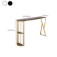 Faux Marble Bar Height Table Modern Style Bistro Pub Table with 2 Shelves Clearhalo 'Bar Furniture' 'Bar Tables' 'bar_tables' 'furn' 'furn_bar_tables' 'Furniture' 'Kitchen & Dining Furniture' 6474730
