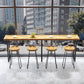 Wood Top Bar Height Table Industrial Style Bistro Pub Table for Patio Use
