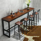 Table à hauteur de bar en bois Table de bistro de style industriel avec base en métal