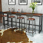 Table à hauteur de bar en bois Table de bistro de style industriel avec base en métal