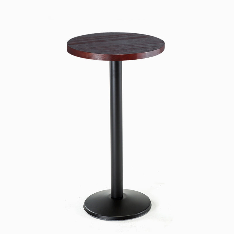 Table à hauteur de bar en bois Table de bistro de style industriel avec base en métal
