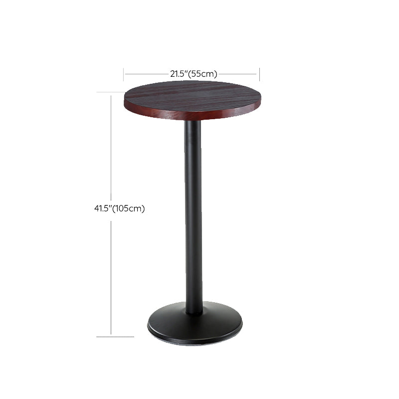 Table à hauteur de bar en bois Table de bistro de style industriel avec base en métal