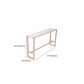 Glam Bar Height Table White Faux Marble Top Bistro Bar Table with Trestle Base Clearhalo 'Bar Furniture' 'Bar Tables' 'bar_tables' 'furn' 'furn_bar_tables' 'Furniture' 'Kitchen & Dining Furniture' 6474831