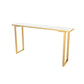 Glam Bar Height Table Faux Marble Top Bistro Table with Sled Base White Without Chairs Clearhalo 'Bar Furniture' 'Bar Tables' 'bar_tables' 'furn' 'furn_bar_tables' 'Furniture' 'Kitchen & Dining Furniture' 6474854