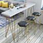 Modern Bar Height Table Solid Wood Top Bistro Table for Home Use 70.9"L x 15.7"W x 41.3"H White Without Chairs Clearhalo 'Bar Furniture' 'Bar Tables' 'bar_tables' 'furn' 'furn_bar_tables' 'Furniture' 'Kitchen & Dining Furniture' 6474873