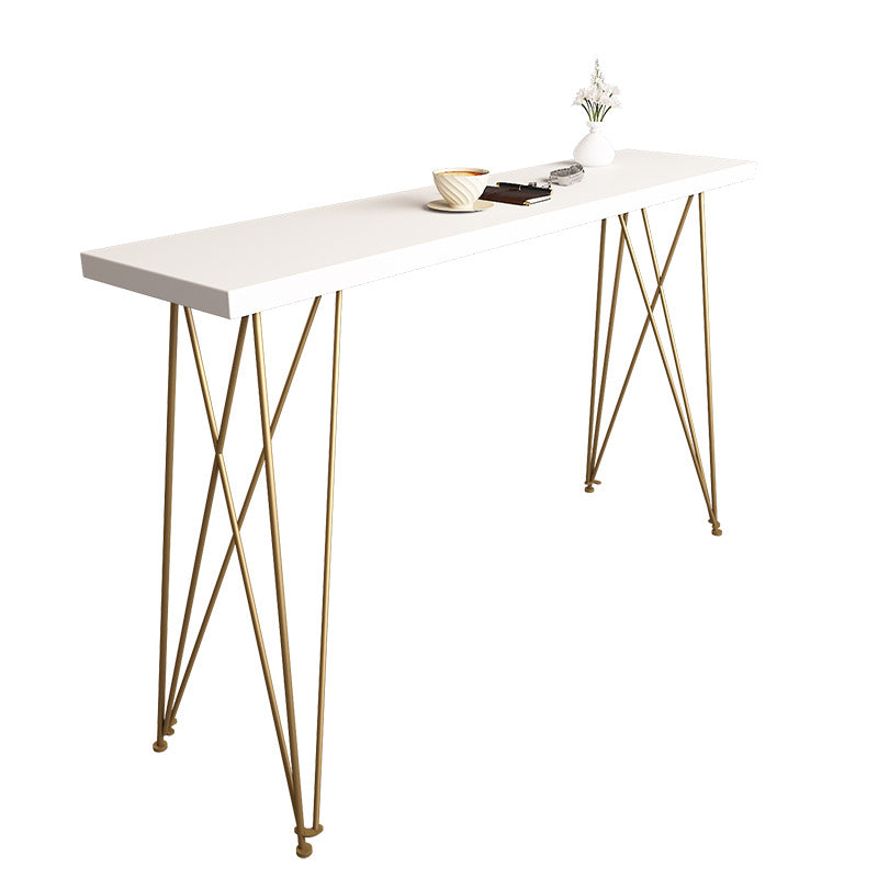 Modern Bar Height Table Solid Wood Top Bistro Table for Home Use White Without Chairs Clearhalo 'Bar Furniture' 'Bar Tables' 'bar_tables' 'furn' 'furn_bar_tables' 'Furniture' 'Kitchen & Dining Furniture' 6474876