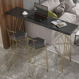 Mesa de altura de barra moderna mesa de bistro de madera maciza para uso en el hogar