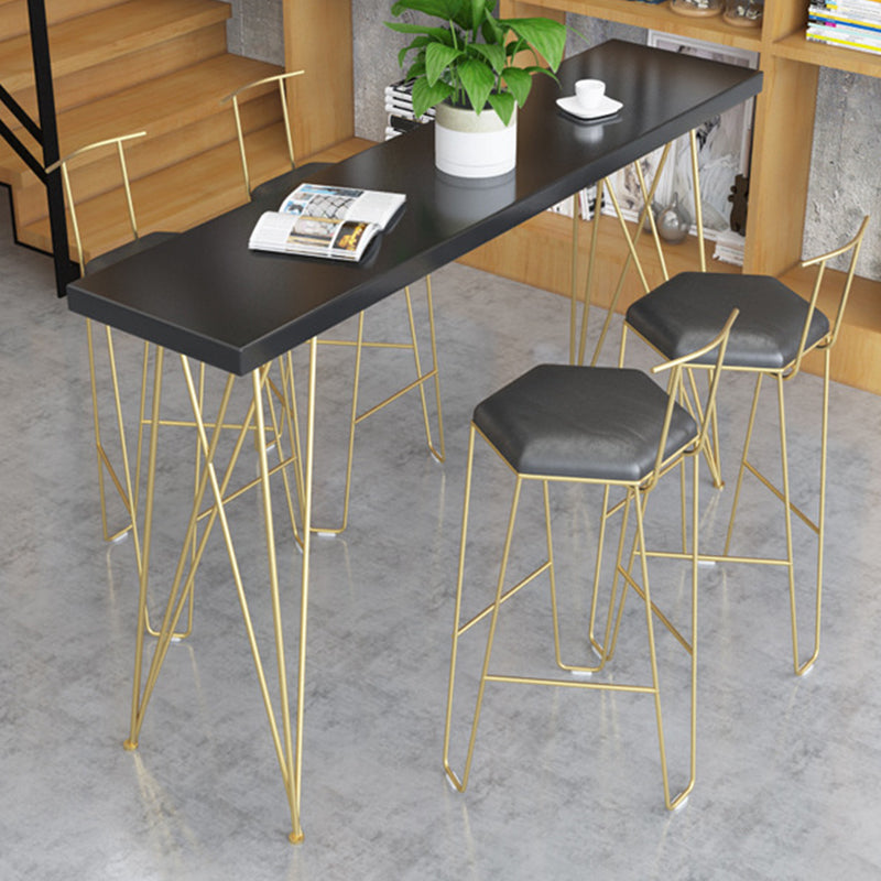 Modern Bar Height Table Solid Wood Top Bistro Table for Home Use Clearhalo 'Bar Furniture' 'Bar Tables' 'bar_tables' 'furn' 'furn_bar_tables' 'Furniture' 'Kitchen & Dining Furniture' 6474881