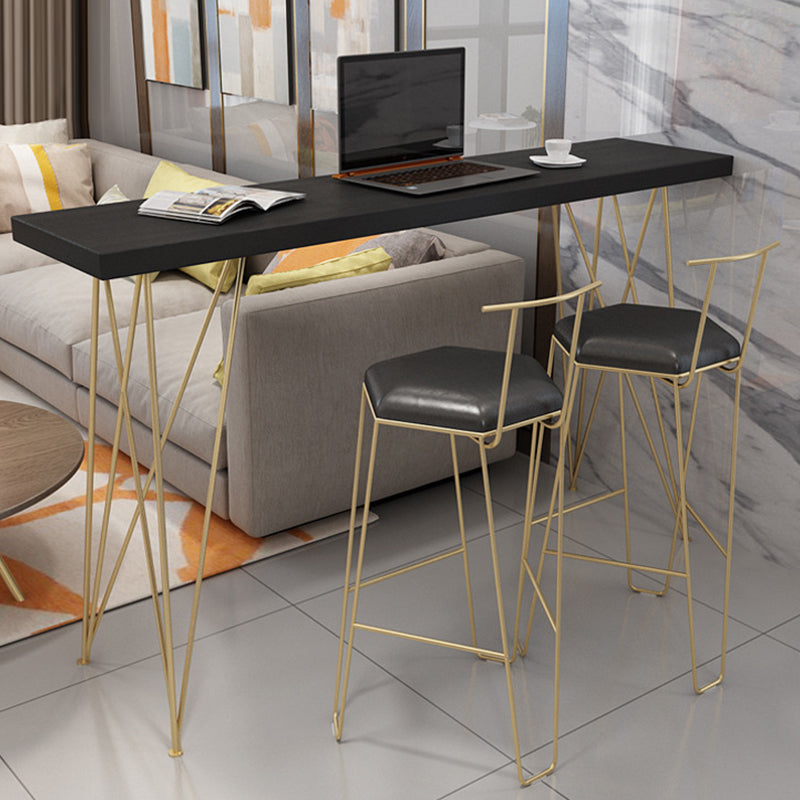 Modern Bar Height Table Solid Wood Top Bistro Table for Home Use Clearhalo 'Bar Furniture' 'Bar Tables' 'bar_tables' 'furn' 'furn_bar_tables' 'Furniture' 'Kitchen & Dining Furniture' 6474883