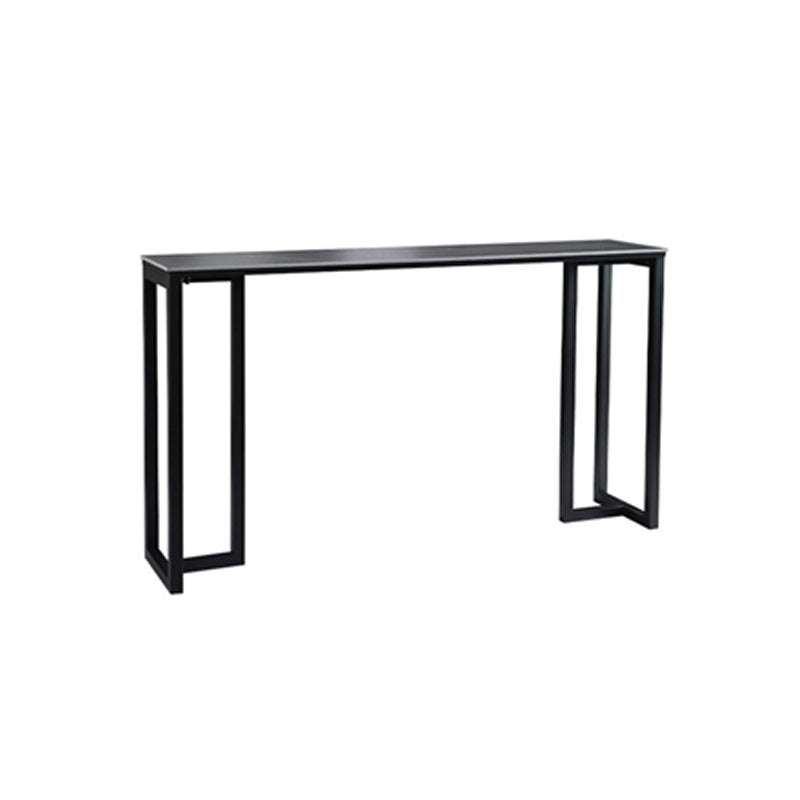 Industrial Bar Height Table Stone Top Bistro Table for Patio Use Grey Without Chairs Clearhalo 'Bar Furniture' 'Bar Tables' 'bar_tables' 'furn' 'furn_bar_tables' 'Furniture' 'Kitchen & Dining Furniture' 6474892