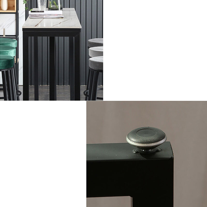 Industrial Bar Height Table Stone Top Bistro Table for Patio Use Clearhalo 'Bar Furniture' 'Bar Tables' 'bar_tables' 'furn' 'furn_bar_tables' 'Furniture' 'Kitchen & Dining Furniture' 6474899