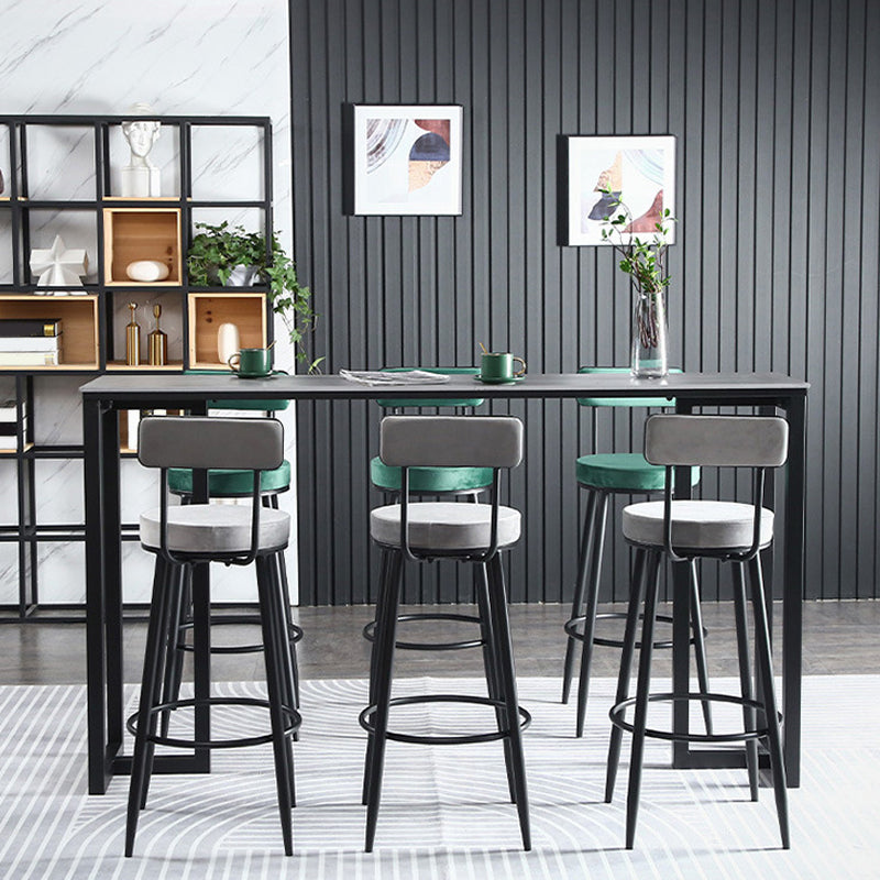 Industrial Bar Height Table Stone Top Bistro Table for Patio Use Clearhalo 'Bar Furniture' 'Bar Tables' 'bar_tables' 'furn' 'furn_bar_tables' 'Furniture' 'Kitchen & Dining Furniture' 6474903
