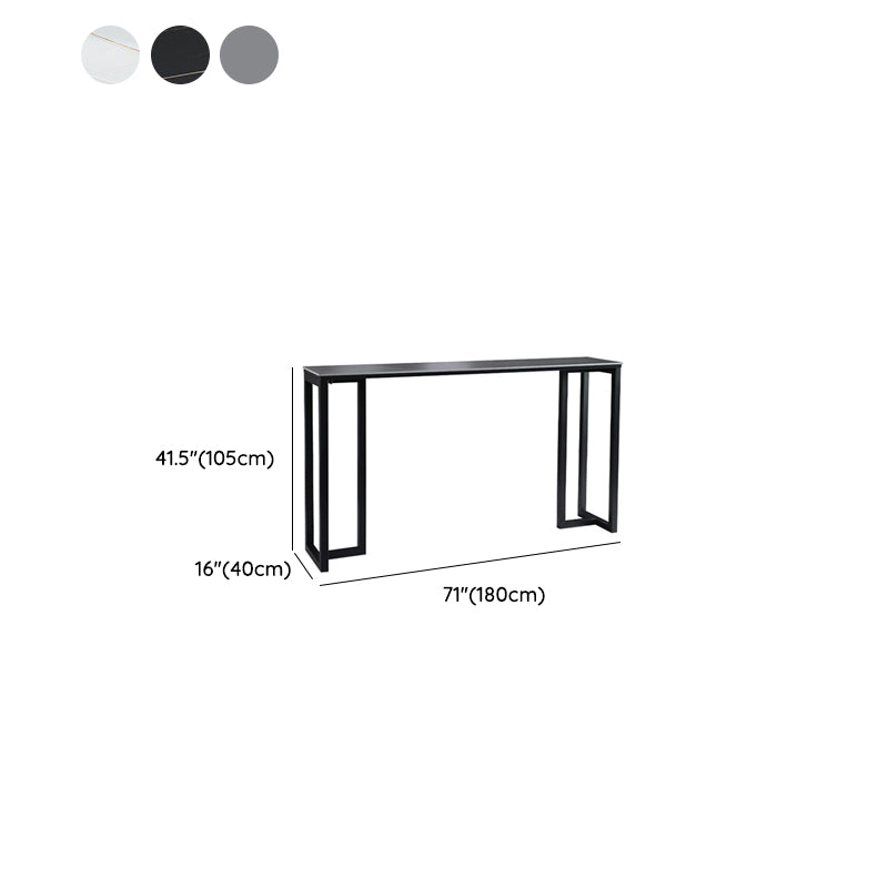 Industrial Bar Height Table Stone Top Bistro Table for Patio Use Clearhalo 'Bar Furniture' 'Bar Tables' 'bar_tables' 'furn' 'furn_bar_tables' 'Furniture' 'Kitchen & Dining Furniture' 6474910